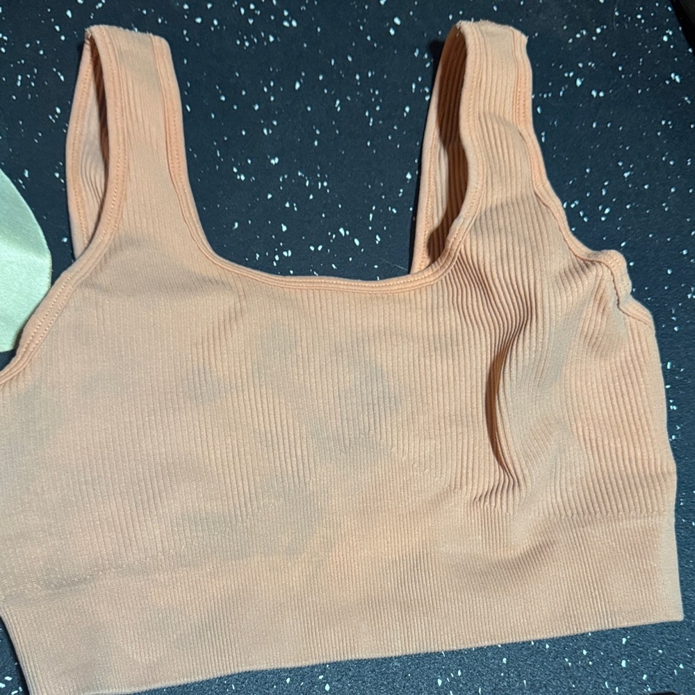Orange Ribbed Workout Set - Picture 2 of 11